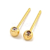 Brass Stud Earring Findings KK-U006-01G-01-1