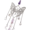 Alloy Butterfly Pendant Decorations HJEW-TA00238-4