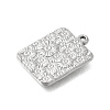 304 Stainless Steel Pendant Rhinestone Settings STAS-D192-05P-2