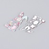 Printed Transparent Acrylic Pendants FIND-K017-14A-2