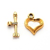 Tibetan Style Heart Toggle Clasps GLF1109Y-NF-2