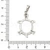 Brass Pendant Cabochon Settings KK-S521-10P-3