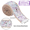   2Rolls 2 Colors Gemstone Chips Iron On Applique Metal Chain Sewing Accessories DIY-PH0002-24-2