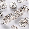 Brass Rhinestone Spacer Beads RB-A014-Z4mm-01S-NF-1