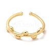 Brass Leaf Open Cuff Ring for Women KK-H434-27G-1