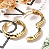 Rack Plating Ring Brass Hoop Earrings for Women EJEW-C125-14G-3