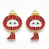 Alloy Enamel Pendants ENAM-T022-03B-1