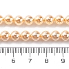 UV Plating Pearlized Glass Pearl Beads Strands GLAA-F128-01A-T6-2