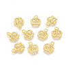 Tibetan Style Alloy Crown Charms X-EBB054Y-G-2