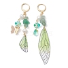 Natural Green Aventurine & Aquamarine & Topaz Jade Leverback Earrings EJEW-TA00591-3