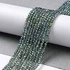 Electroplate Transparent Glass Beads Strands X-GLAA-H021-01A-FR01-3