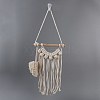 Cotton Cord Macrame Woven Wall Hanging HJEW-C010-07-2