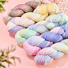 1 Skein 80% Wool 20% Acrylic Fiber Rainbow Segment Dyed Yarn OCOR-TA0003-02E-6