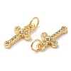 Brass with Cubic Zirconia Pendants KK-K332-25G-2