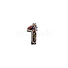 Number Colorful Rhinestone Patches DIY-WH0308-25A-1