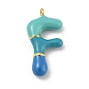 Brass Enamel Pendants KK-E093-03G-F-1