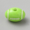 Opaque Acrylic European Beads SACR-CJC0001-34F-1