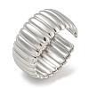 304 Stainless Steel Open Cuff Ring for Women X-RJEW-U014-05P-1