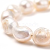 Natural Baroque Pearl Keshi Pearl Beaded Bracelets X-BJEW-JB05317-2