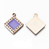 UV Plating Acrylic Pendant Rhinestone Settings OACR-R252-05-04LG-2