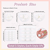 5Pcs 5 Styles Plastic Clay Pressed Molds DIY-SC0031-03-2