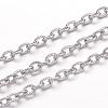 Tarnish Resistant 304 Stainless Steel Cable Chains CHS-K004-06P-0.8mm-1