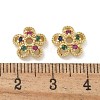 Brass Micro Pave Cubic Zirconia Bead Caps ZIRC-F141-12G-02-3