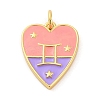 Brass Enamel Pendants KK-Z077-01G-01-1