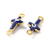 Brass Enamel Connector Charms KK-J302-08G-06-3