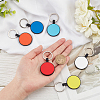 AHADEMAKER 6Pcs 6 Colors Blank Silicone Pet ID Tags AJEW-GA0005-09-3