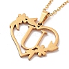 PVD Vacuum Plating 201 Stainless Steel Pendant Necklaces NJEW-R267-02U-G-4