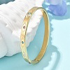 Eye 304 Stainless Steel Rhinestone Bangles for Women BJEW-Z092-09G-2