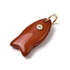 Natural Red Jasper Pendants G-A297-01G-12-2
