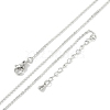 Brass Rolo Chains Necklaces for Women NJEW-D302-43P-4