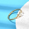 304 Stainless Steel & Natural Shell & Imitation Pearl Cuff Rings for Women RJEW-G372-01G-04-2