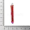 Electroplated Natural Quartz Pendants G-P315-B01-07P-3