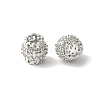Brass Micro Pave Cubic Zirconia European Beads KK-U067-08P-06-1