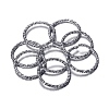 304 Stainless Steel Twisted Open Jump Rings STAS-WH0021-13P-1