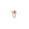 Brass Crystal Rhinestone Clip on Nose Rings WG0512E-09-2