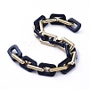 Handmade CCB Plastic Boston Link Chains AJEW-JB00683-02-2