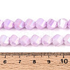 Anti-Tarnish Electroplate Glass Beads Strands GLAA-T025-8mm-14G-4