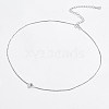 Round Ball Rhodium Plated 925 Sterling Silver Pendant Necklaces for Women NJEW-BB72244-5