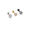 316L Surgical Stainless Steel Clear Cubic Zirconia Star Cartilage Earrings WGC4894-05-5