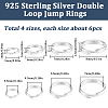 24Pcs 4 Styles 925 Sterling Silver Split Jump Rings STER-SC0001-43-2