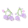 Seed & Acrylic & ABS Plastic Pearl Beaded Pendants GLAA-C028-03C-2