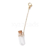 Empty Glass Wishing Bottle Pendant Decorations HJEW-JM02662-03-2