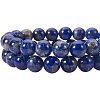 Natural Lapis Lazuli Bead Strands G-PH0028-8mm-16-4