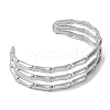 304 Stainless Steel Cuff Bangles for Women BJEW-B104-19P-2