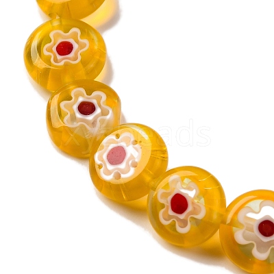 Handmade Millefiori Lampwork Beads Strands LAMP-G164-04D-1