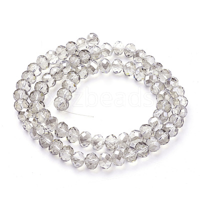 Electroplate Glass Beads Strands GR10MMY-01S-1